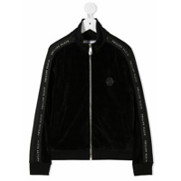 Philipp Plein Junior Jaqueta bomber com mangas longas - Preto