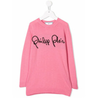 Philipp Plein Junior logo print sweater - Rosa