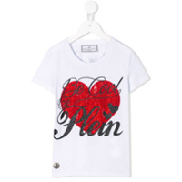 Philipp Plein Junior Love round neck T-shirt - Branco