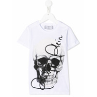 Philipp Plein Junior skull print T-shirt - Branco