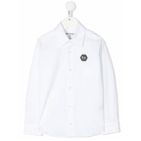 Philipp Plein logo plaque slim-fit shirt - Branco