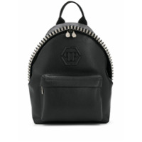 Philipp Plein Mochila com logo de tachas - Preto