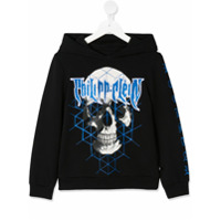 Philipp Plein Moletom com capuz e estampa de caveira - Preto