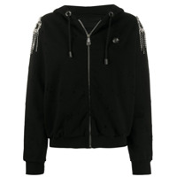 Philipp Plein Moletom com estampa de logo destroyed - Preto