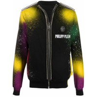 Philipp Plein Moletom com estampa de respingos - Preto
