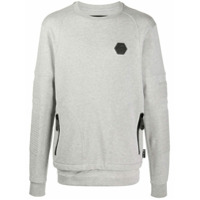 Philipp Plein Moletom Institutional com logo - Cinza