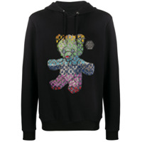 Philipp Plein Moletom Teddy com contas - Preto