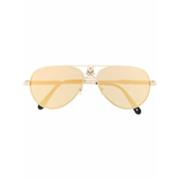 Philipp Plein Óculos de sol aviador com caveira - Dourado