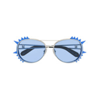 Philipp Plein Óculos de sol com spikes - Metálico