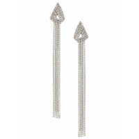 Philipp Plein Par de brincos com aplicação de cristais - Prateado