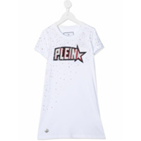 Philipp Plein Plein Star embellished T-shirt dress - Branco