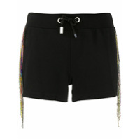 Philipp Plein Short com logo e ajuste no cós - Preto