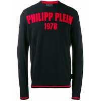 Philipp Plein Suéter com estampa de logo - Preto