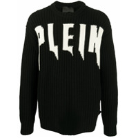 Philipp Plein Suéter com padronagem de logo - Preto