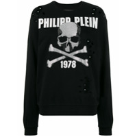 Philipp Plein Suéter Skull com aplicações - Preto