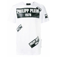 Philipp Plein Tape logo patch T-shirt - Branco