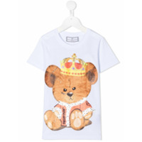 Philipp Plein teddy bear logo print T-shirt - Branco