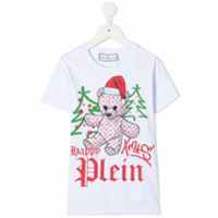Philipp Plein Xmas teddy bear print T-shirt - Branco