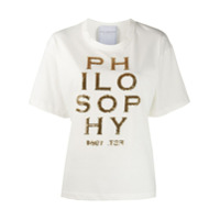 Philosophy Di Lorenzo Serafini Camiseta com logo bordado - Branco