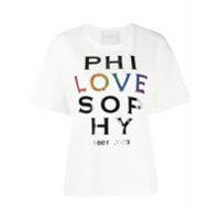 Philosophy Di Lorenzo Serafini Camiseta com logo estampado - Branco