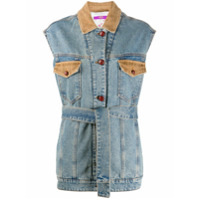 Philosophy Di Lorenzo Serafini Colete com detalhe de veludo cotelê - Azul