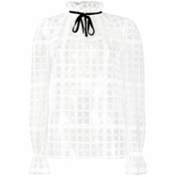 Philosophy Di Lorenzo Serafini embroidered lace-up blouse - Branco
