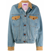 Philosophy Di Lorenzo Serafini Jaqueta jeans com detalhe de veludo cotelê - Azul