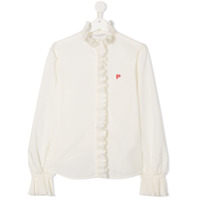 Philosophy Di Lorenzo Serafini Kids Camisa com acabamento de babados - Branco