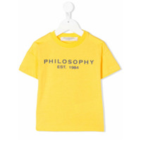 Philosophy Di Lorenzo Serafini Kids Camiseta com estampa de logo - Amarelo