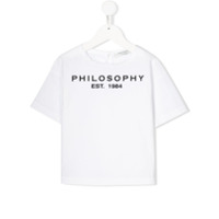 Philosophy Di Lorenzo Serafini Kids Camiseta com estampa de logo - Branco