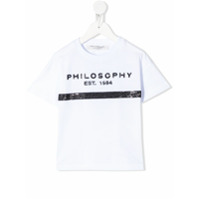 Philosophy Di Lorenzo Serafini Kids Camiseta com estampa de logo - Branco