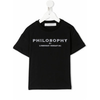 Philosophy Di Lorenzo Serafini Kids Camiseta com estampa de logo - Preto