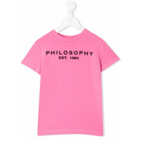 Philosophy Di Lorenzo Serafini Kids Camiseta com estampa de logo - Rosa