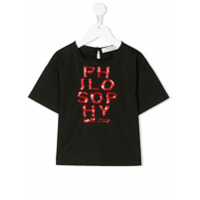 Philosophy Di Lorenzo Serafini Kids Camiseta com logo de paetês - Preto