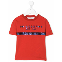 Philosophy Di Lorenzo Serafini Kids Camiseta com logo de paetês - Vermelho