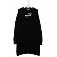 Philosophy Di Lorenzo Serafini Kids Cardigan com logo bordado - Preto