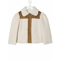 Philosophy Di Lorenzo Serafini Kids Jaqueta com logo bordado contrastante - Neutro