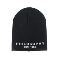 Philosophy Di Lorenzo Serafini Kids logo print beanie hat - Preto