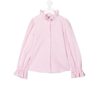 Philosophy Di Lorenzo Serafini Kids logo print ruffle trim blouse - Rosa