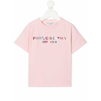 Philosophy Di Lorenzo Serafini Kids logo print T-shirt - Rosa