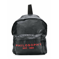 Philosophy Di Lorenzo Serafini Kids Mochila com estampa de logo - Preto