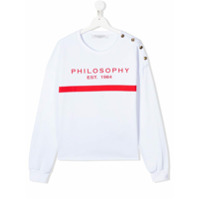 Philosophy Di Lorenzo Serafini Kids Suéter com estampa de logo - Branco