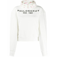 Philosophy Di Lorenzo Serafini logo print high-neck sweatshirt - Branco