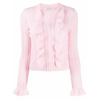 Philosophy Di Lorenzo Serafini Suéter de tricô com acabamento de babados - Rosa