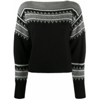 Philosophy Di Lorenzo Serafini Suéter decote canoa de tricô - Cinza