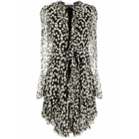 Philosophy Di Lorenzo Serafini Vestido com acabamento de babados e bordado floral - Preto