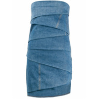 Philosophy Di Lorenzo Serafini Vestido mini jeans com sobreposição - Azul