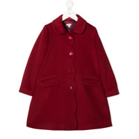 Piccola Ludo Freda scallop-hem coat - Vermelho