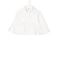 Piccola Ludo Jaqueta com babados na barra - Branco