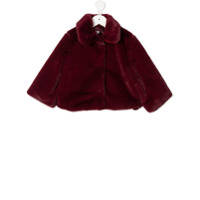 Piccola Ludo Jaqueta com pelos na gola - Vermelho